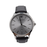 Silver Valor - Black Leather