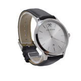 Silver Valor - Black Leather